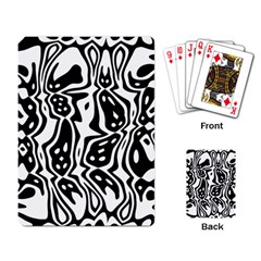 Black And White Abstract Stripe Pattern Playing Cards Single Design (rectangle) by SpinnyChairDesigns