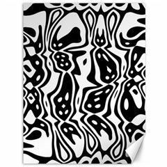 Black And White Abstract Stripe Pattern Canvas 36  X 48  by SpinnyChairDesigns