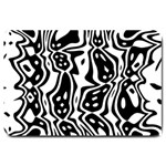 Black and White Abstract Stripe Pattern Large Doormat  30 x20  Door Mat