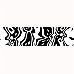 Black And White Abstract Stripe Pattern Large Bar Mats by SpinnyChairDesigns