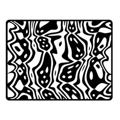 Black And White Abstract Stripe Pattern Fleece Blanket (small) by SpinnyChairDesigns