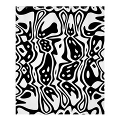 Black And White Abstract Stripe Pattern Shower Curtain 60  X 72  (medium)  by SpinnyChairDesigns