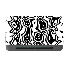 Black And White Abstract Stripe Pattern Memory Card Reader With Cf by SpinnyChairDesigns