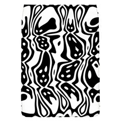 Black And White Abstract Stripe Pattern Removable Flap Cover (s) by SpinnyChairDesigns