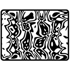 Black And White Abstract Stripe Pattern Double Sided Fleece Blanket (large)  by SpinnyChairDesigns