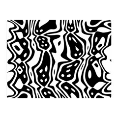 Black And White Abstract Stripe Pattern Double Sided Flano Blanket (mini)  by SpinnyChairDesigns