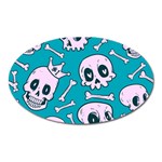 Skull Oval Magnet Front