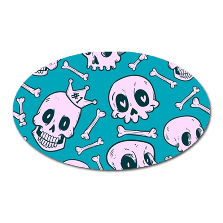 Skull Oval Magnet