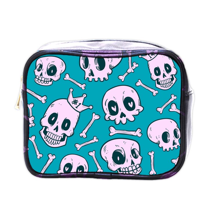 Skull Mini Toiletries Bag (One Side)