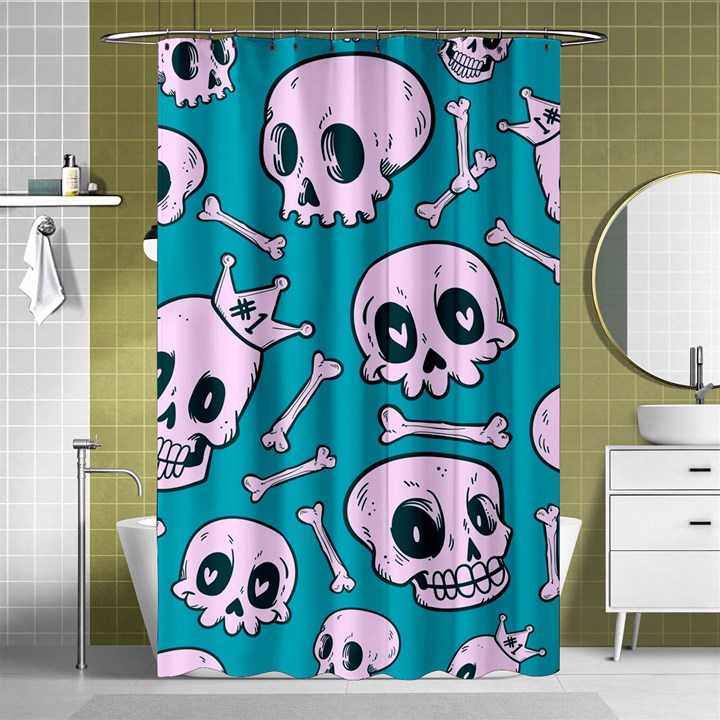 Skull Shower Curtain 48  x 72  (Small) 