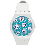 Skull Round Plastic Sport Watch (M) Front