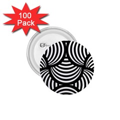 Abstract Black And White Shell Pattern 1 75  Buttons (100 Pack)  by SpinnyChairDesigns