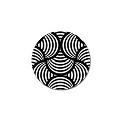 Abstract Black And White Shell Pattern Golf Ball Marker by SpinnyChairDesigns