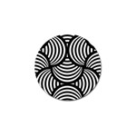 Abstract Black and White Shell Pattern Golf Ball Marker (4 pack) Front