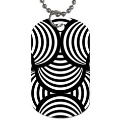 Abstract Black And White Shell Pattern Dog Tag (two Sides) by SpinnyChairDesigns