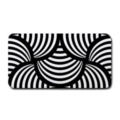 Abstract Black And White Shell Pattern Medium Bar Mats by SpinnyChairDesigns