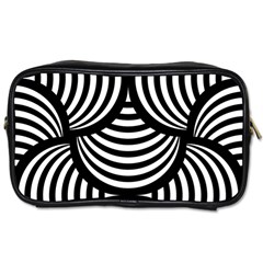 Abstract Black and White Shell Pattern Toiletries Bag (Two Sides)