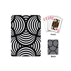 Abstract Black And White Shell Pattern Playing Cards Single Design (mini) by SpinnyChairDesigns