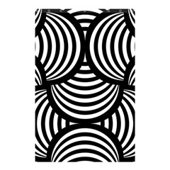 Abstract Black And White Shell Pattern Shower Curtain 48  X 72  (small)  by SpinnyChairDesigns