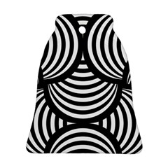 Abstract Black And White Shell Pattern Ornament (bell) by SpinnyChairDesigns