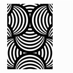 Abstract Black And White Shell Pattern Small Garden Flag (two Sides) by SpinnyChairDesigns