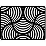 Abstract Black and White Shell Pattern Double Sided Fleece Blanket (Large)  80 x60  Blanket Back