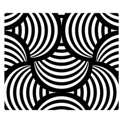 Abstract Black And White Shell Pattern Double Sided Flano Blanket (small)  by SpinnyChairDesigns