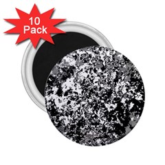 Black And White Grunge Stone 2 25  Magnets (10 Pack)  by SpinnyChairDesigns