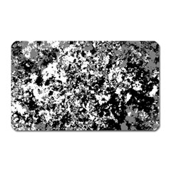 Black And White Grunge Stone Magnet (rectangular) by SpinnyChairDesigns