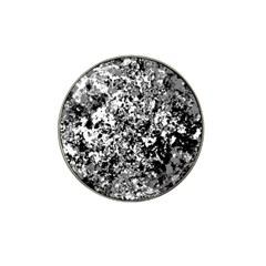 Black And White Grunge Stone Hat Clip Ball Marker by SpinnyChairDesigns