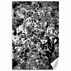 Black And White Grunge Stone Canvas 12  X 18  by SpinnyChairDesigns