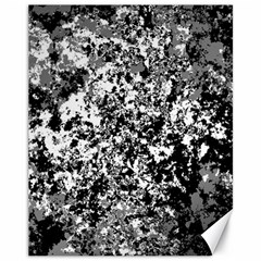 Black And White Grunge Stone Canvas 11  X 14  by SpinnyChairDesigns