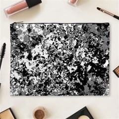 Black And White Grunge Stone Cosmetic Bag (xl) by SpinnyChairDesigns