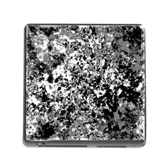 Black And White Grunge Stone Memory Card Reader (square 5 Slot) by SpinnyChairDesigns