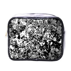 Black And White Grunge Stone Mini Toiletries Bag (one Side) by SpinnyChairDesigns