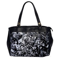 Black And White Grunge Stone Oversize Office Handbag by SpinnyChairDesigns