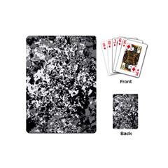 Black And White Grunge Stone Playing Cards Single Design (mini) by SpinnyChairDesigns