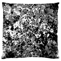 Black And White Grunge Stone Large Cushion Case (two Sides) by SpinnyChairDesigns