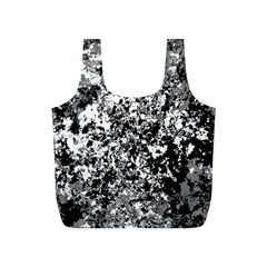 Black And White Grunge Stone Full Print Recycle Bag (s) by SpinnyChairDesigns