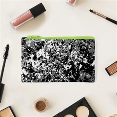 Black And White Grunge Stone Cosmetic Bag (xs) by SpinnyChairDesigns