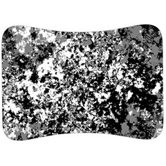 Black And White Grunge Stone Velour Seat Head Rest Cushion by SpinnyChairDesigns