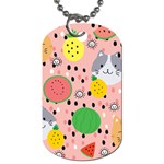 Cats and fruits  Dog Tag (One Side) Front