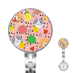 Cats And Fruits  Stainless Steel Nurses Watch by Sobalvarro