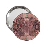 Tea Rose Pink and Brown Abstract Art Color 2.25  Handbag Mirrors Front