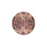 Tea Rose Pink and Brown Abstract Art Color Golf Ball Marker Front