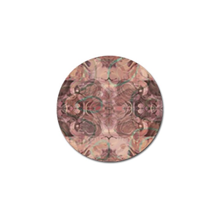 Tea Rose Pink and Brown Abstract Art Color Golf Ball Marker