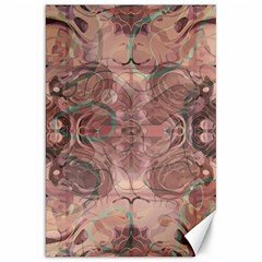 Tea Rose Pink And Brown Abstract Art Color Canvas 20  X 30  by SpinnyChairDesigns