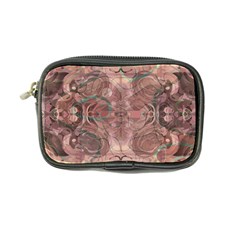 Tea Rose Pink And Brown Abstract Art Color Coin Purse by SpinnyChairDesigns