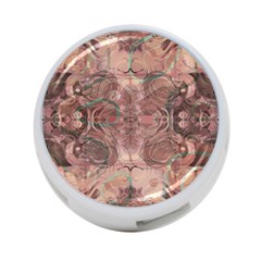 Tea Rose Pink And Brown Abstract Art Color 4-port Usb Hub (one Side) by SpinnyChairDesigns