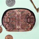 Tea Rose Pink and Brown Abstract Art Color Accessory Pouch (Medium) Back